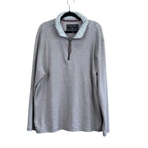 True Grit Quarter Zip Pullover Sweater Men XL Tan Polyester‎ Soft Stretch EUC